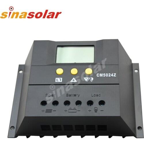50A 12V/24V PWM Solar Charge Controller/Regulator With LCD Display
