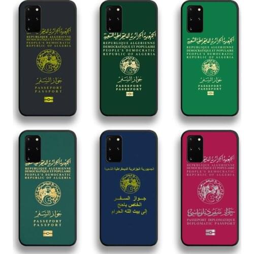 Algerian Passport Tshirt Phone Case For Samsung Galaxy S21 Plus Ultra S20 FE M11 S8 S9 plus S10 5G lite 2020
