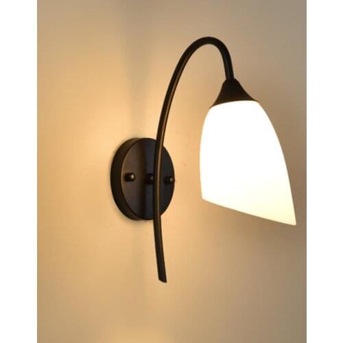 American wall lamp LED oblique mouth simple Nordic bedroom bedside wall lamp living room aisle corridor lamp single head