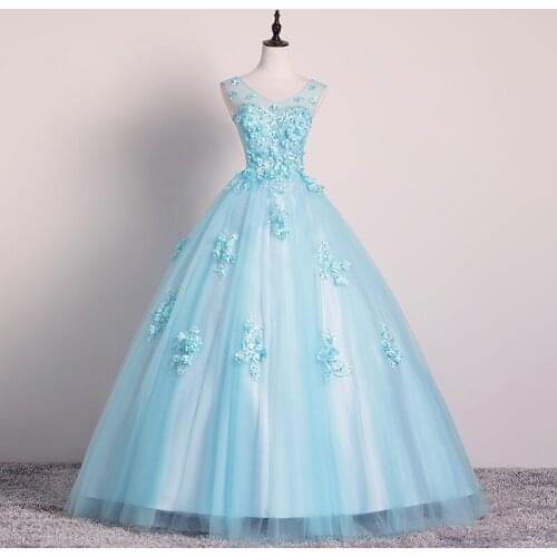 Quinceanera Dresses With Lace Up 2021 Lace Flower Party Prom Formal Ball Gown Sweet Floral Print Quinceanera Vestidos Customize
