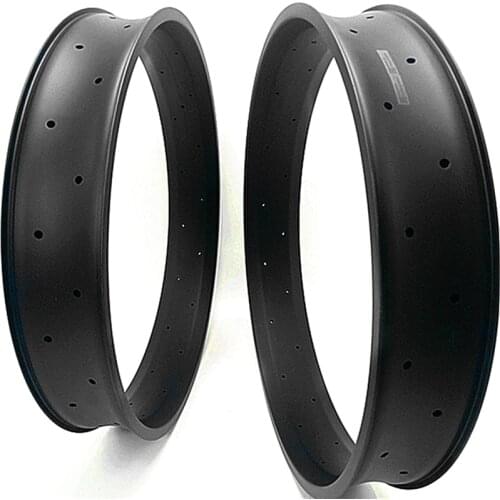 26er carbon fat wheels FR100C 100x25mm width tubeless carbon fat bike rims hookless carbon snow bike rims ERD 535mm