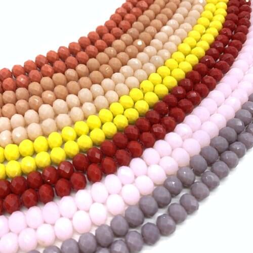 6x8mm/30pcs Austria Faceted Crystal Glass Beads Loose Spacer Beads for Jewelry Making big hole