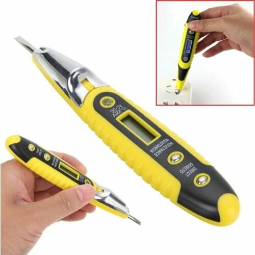 Digital Test Pencil AC DC 12-250V Tester Electrical LCD Display Voltage Detector Test Pen for Electrician Tools Test Pencil