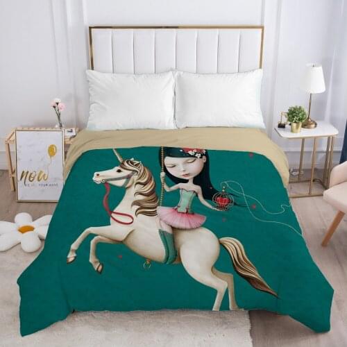 Cartoon Childrens Duvet cover Quilt/Blanket/Comfortable Case Bedding for kids baby girls 140x200 Single for Home riding