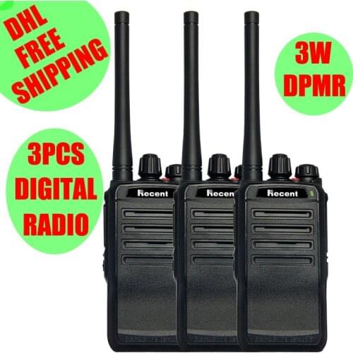 DHL Free 3PCS digital mobile radios 308D dPMR Group Call walkie talkies 3 watt UHF 2 way radio comunicador with USB charging