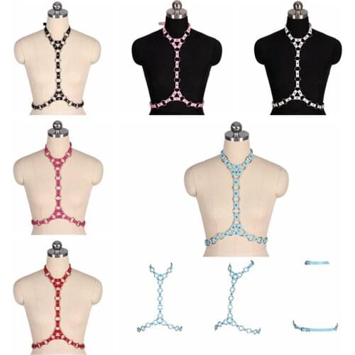 Erotic Harness Tops Women Full Body Harajuku Leather Bondage Punk Goth Accessories Sword Belt Adjust Waist Size Suspender