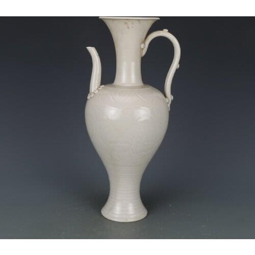 Antique SongDynasty porcelain vase, Ding kiln white glaze engraving pot,Home Decoration collection & adornment,Free shipping1903