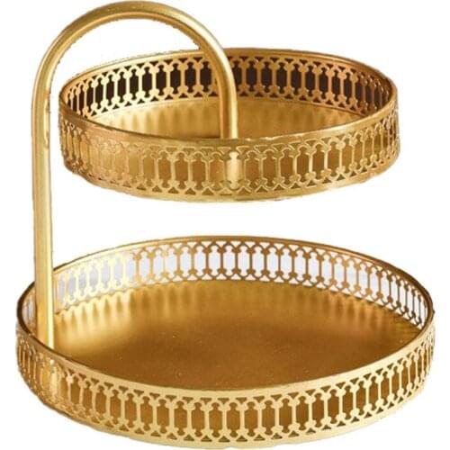 Fruit Tray Household Fruit Bowl Simple Snacks Coffee Table Fruit Basket Light Luxury Wrought Iron Fruit Tray