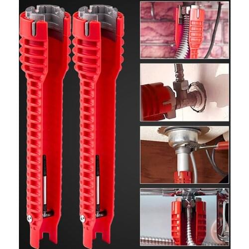 Flume Wrench Sink Faucet Key Plumbing Pipe Wrench Anti-slip Kitchen Repair Plumbing Tool Bathroom Wrenches Sets