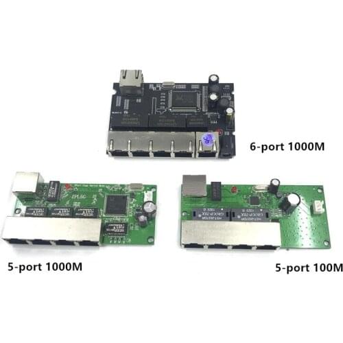 5/6-port Gigabit switch module is widely used in LED line 5 port 10/100 10/100/1000 m contact port mini switch module PCBA