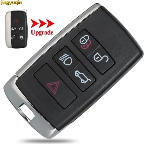 Jingyuqin 10pcs Remote Car Key Upgraded Fob Shell For Land Rover LR2 LR4 Range Rover fit Jaguar F-Pace F-Type XE XF XJ