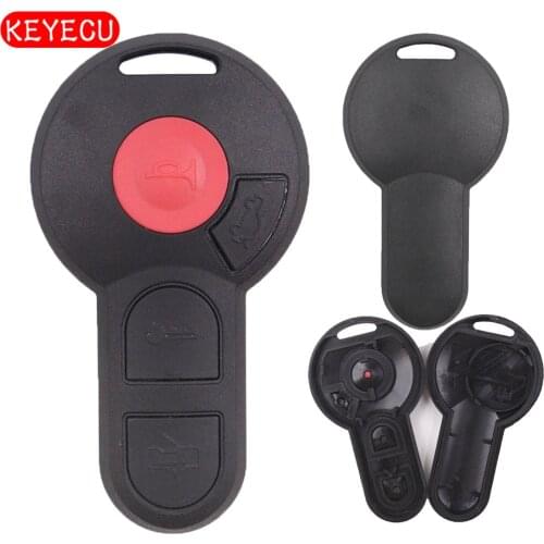 Keyecu New Remote Key Shell Case 3+1 Button for Volkswagen Beetle Golf Passat 1998 1999 2000 2001, for VW Cabrio Jetta