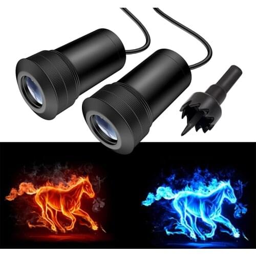 AEING 2pcs White/Blue/Red Horse Logo Car LED Door Light Projector logo Shadow Welcome Emblem lights For 12V-24V Cars Trucks Vans