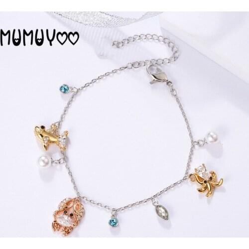 Fashion jewelry high quality swa, charming and simple underwater world crab octopus bracelet female bracelet