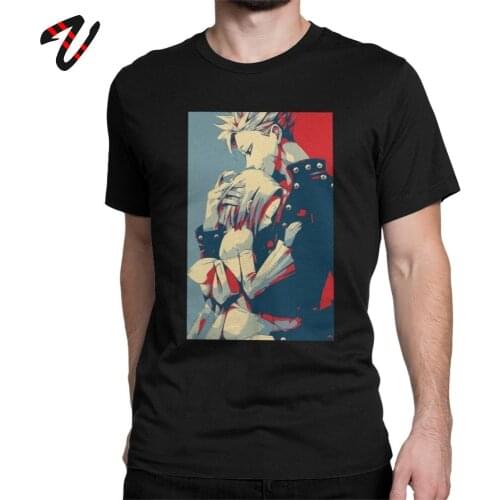 Men T Shirt The Seven Deadly Sins Crazy Streetwear Ban & Elaine Tee Shirt Crewneck Tops Cotton Print T-Shirt Oversize Camiseta