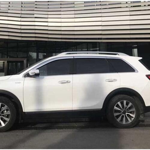 Brand New 1 Set Windows Chrome Vent Visors Rain Guard Sun Shield Deflectors For Kia KX7 2018-2019