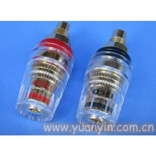 One pair High-quality gold-plated copper OSL Amp terminals Crystal terminals