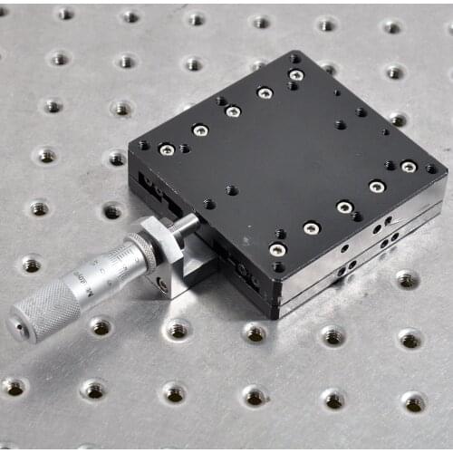 X-axis one-dimensional moving stage manual precision linear guide fine-tuning displacement sliding stage 80mm aluminum alloy