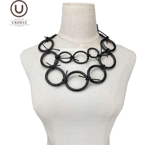 UKEBAY Original Design Choker Necklaces Female Handmade Jewelry Punk Style Round Chain Goth Party Accessories Clothes Necklace