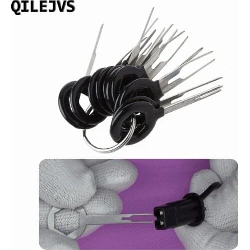 QILEJVS 11 Pcs Car Terminal Removal Tool Kit Wiring Connector Pin Release Extractor #1