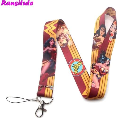 R228 Super Woman Key ID Card Gym Mobile Phone Strap USB Badge Holder DIY Mobile Phone Lanyard