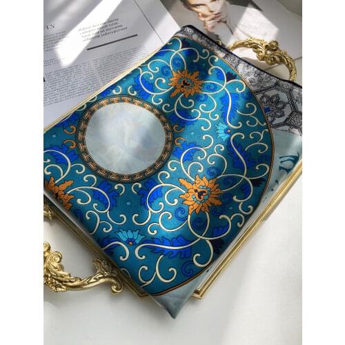 100% pure silk scarf 110cm Large Designer *Mulberry Silk Scarf Manual Rolled Scarf Foulard En Soie natural mulberry scarfs 100cm