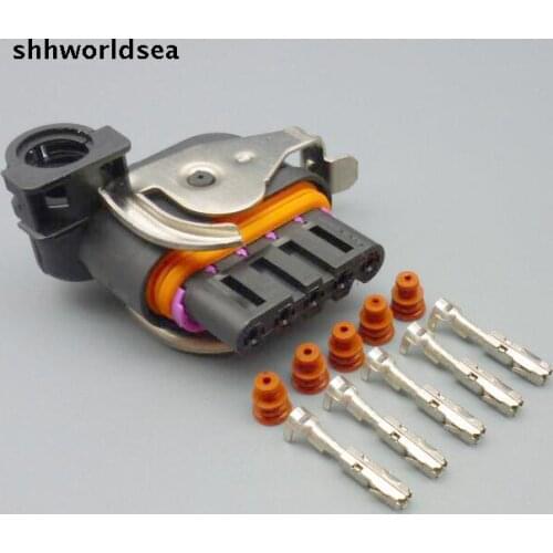Shhworldsea 5/30/100 sets 5pin for BMW Volvo generator socket plastic waterproof wiring harness cable connector 18242000000