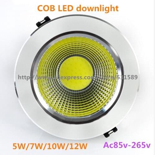 Super Bright 20PCS Led Downlight COB Ceiling Spot Light 5w 7W 10w 12w ceiling recessed Lights Warm Cool White Indoor Lighting