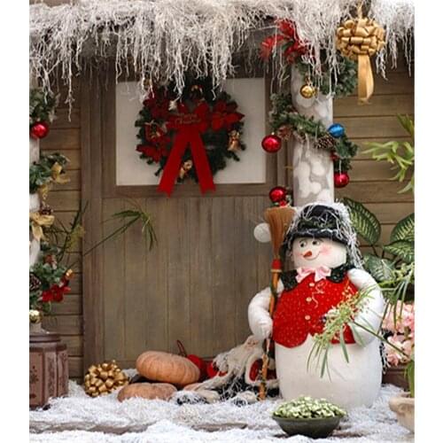 Gold Christmas Tree Photography Background Backdrop 3x5 White Snow Photo Backdrop for Family Photo Booth Camera Fotografia