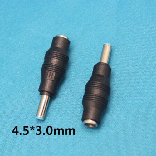 10pcs 4.5*3.0mm DC Jack Converter Head Adapter 5.5*2.1mm Mother Female to 4.5x3.0mm 4.5mm Needle Male Conversion Connector
