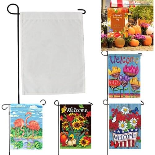 10pcs/lot Sublimation Blank Waterproof Garden Flag For Sublimation INK Print DIY Decoration Holiday Party