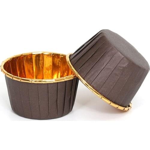 50pcs/set Muffin Cupcake Cups Paper Cupcake Wrappers Cup Pleated Baking Cups Aluminum Foil Muffin Liners Mini Baking Cups