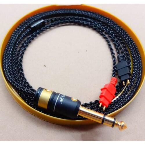 7N Cable for Sennheiser HD600 HD650 HD525 HD545 HD565 HD580 Headphones Replacement Audio Cable Verbatim 6.35mm 3.5mm Jack