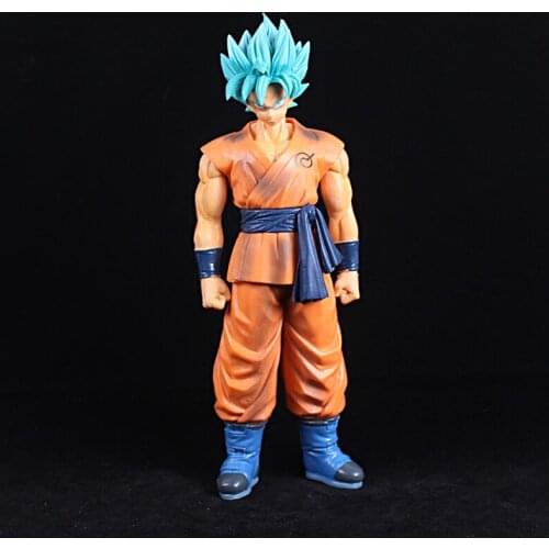30cm Dragon Ball Z Son Goku Anime Figure Blue Hair Revive Goku PVC Figurine Kakarotto Super Saiyan Action Model Gift Toys