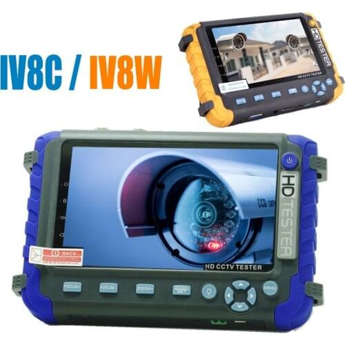 DHL Free Portable 4 in 1 AHD TVI CVI CVBS CCTV Camera Tester Monitor IV8W IV8C Support PTZ controller UTP cable test Audio test