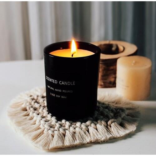 Bohemia Tablecloth Macrame Placemats Pure Handcrafted Cotton Braid Insulation Mats Kitchen Heart Shape Cup Pad Tablemats