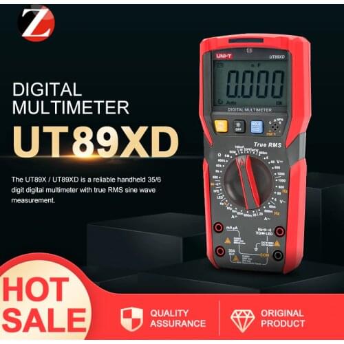 TRMS digital multimeter tester UNI-T UT89XD ac dc Voltmeter Ammeter Capacitance Frequency Resistance tester with LED testing