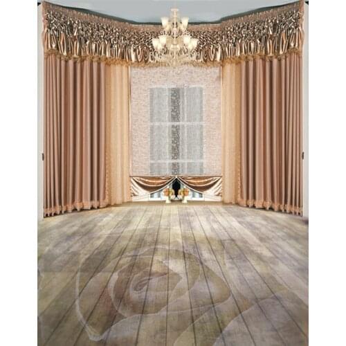 5x7ft Wooden Floor Flowers Hall Photography Backdrops Photo Props Studio Background