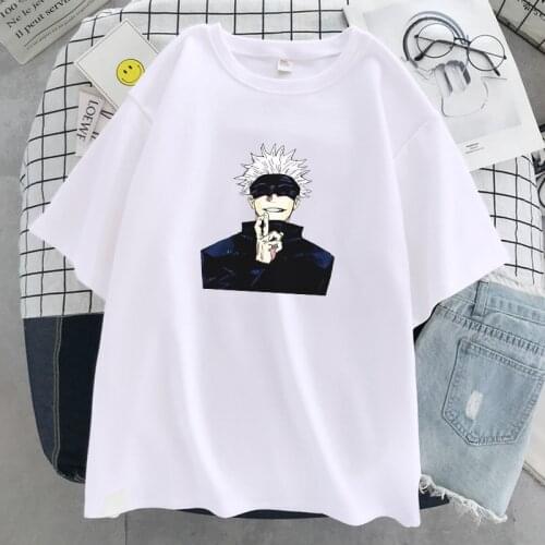 Jujutsu Kaisen Anime Gojo Satoru Print T-Shirt Women Funny Character Style Tops O-Neck Brand T Shirt Summer Soft Short Sleeve