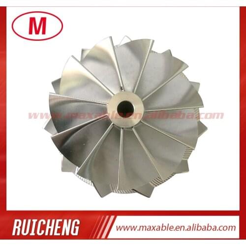 GT15-25 49.50/59.48mm 11+0 blades high performance turbocharger billet/milling/aluminum 2618 compressor wheel