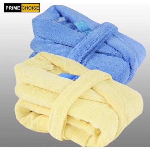 Free shipping 100% cotton robe female thickening 100% cotton bathrobes male womens lovers bathrobe