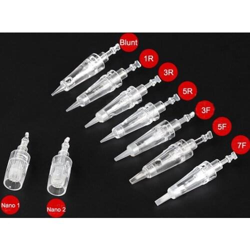 50pcs Cartridges Needles Sterilized Permanent Makeup Machine Needles for Tattoo Machine Microblading Pen Ink Cartridges Needles