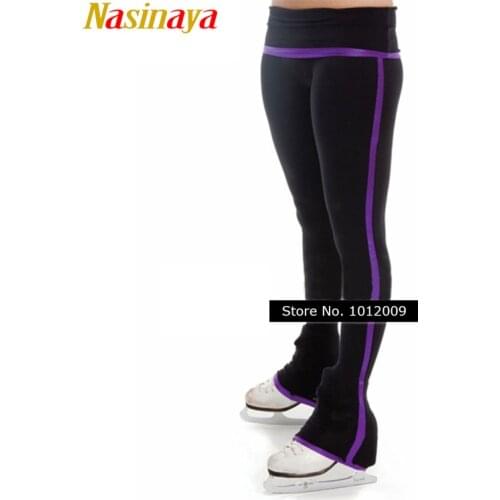 Customized Figure Skating pants long trousers for Girl Women Training Competition Patinaje Ice Skating Warm Fleece Gymnastics 5