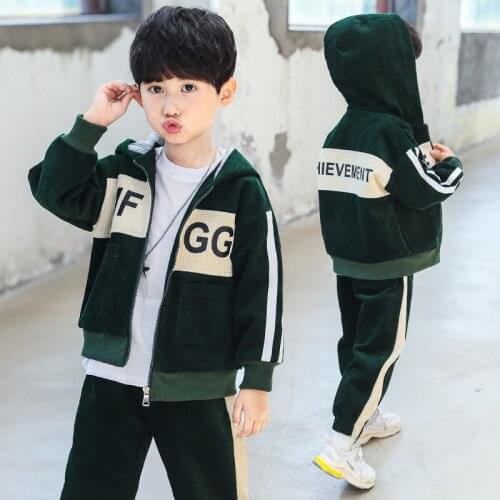 Cardigan Spring Summer Childrens Clothes Set Baby Boys Coat + Pants 2pcs/Set Kids School Beach Outdoor Teenage Girl Clothing Hi