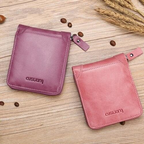 New Fashion Genuine Leather Women Wallet Small Ladies Wallet Zipper Girls Short Coin Purse Brand High Quality Card Holder Walet