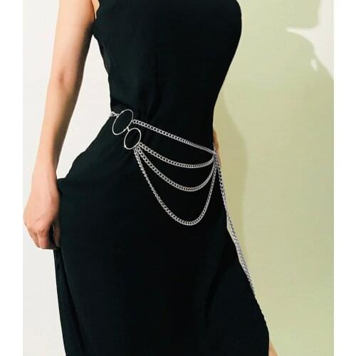 New Fashion Multilayer Waist Chain Women Street Fashion Pants Chain Waistbands Belt Clothing Accessories Jewelry