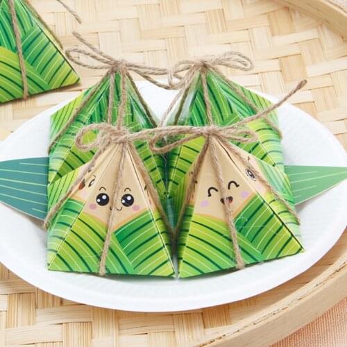 1 Set Paper Handcraft Handmade Three-dimensional Rice Dumpling Design Chinese Festival Paper Craft Kit for Education