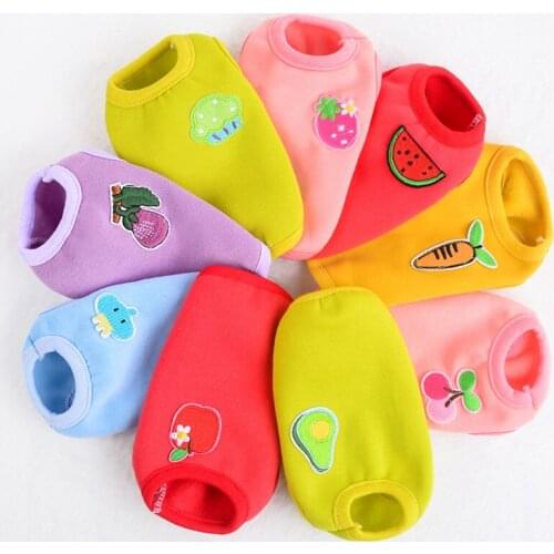 New Mini Dog Vest Puppy Tiny Clothes Soft Pet Milk Dog Shirt Vest Costume XXS XS for Teacup Poodle Cat Rabbit Cartoon Jacket