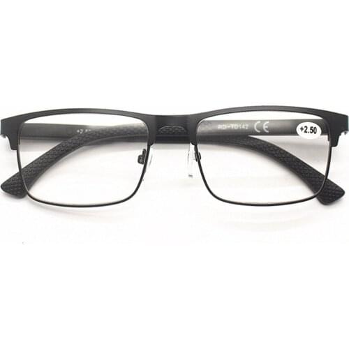 Men Vintage Square Oversized Ultralight Men Women Fashion Full-rim Reading Glasses +0.75 +1 +1.25 +1.5 +1.75 +2 +2.5 +3 +3.5 +4