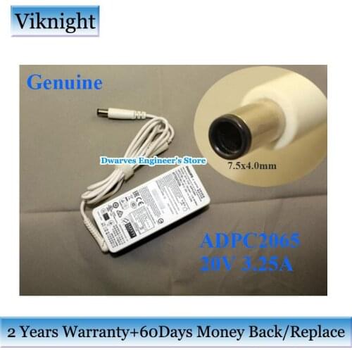 Genuine 20V 3.25A ADPC2065 Laptop Adapter Power Supply For Plhilips 278M6F 328E8Q AG241QG 276E8VJSB 276E8V 276E8V CABL Charger